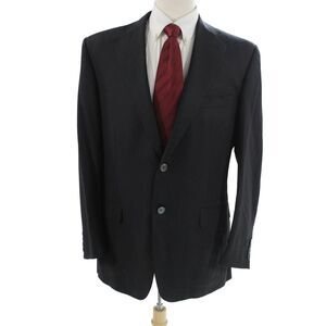 Canali Mens Suit Jacket Black Cupro Size 54